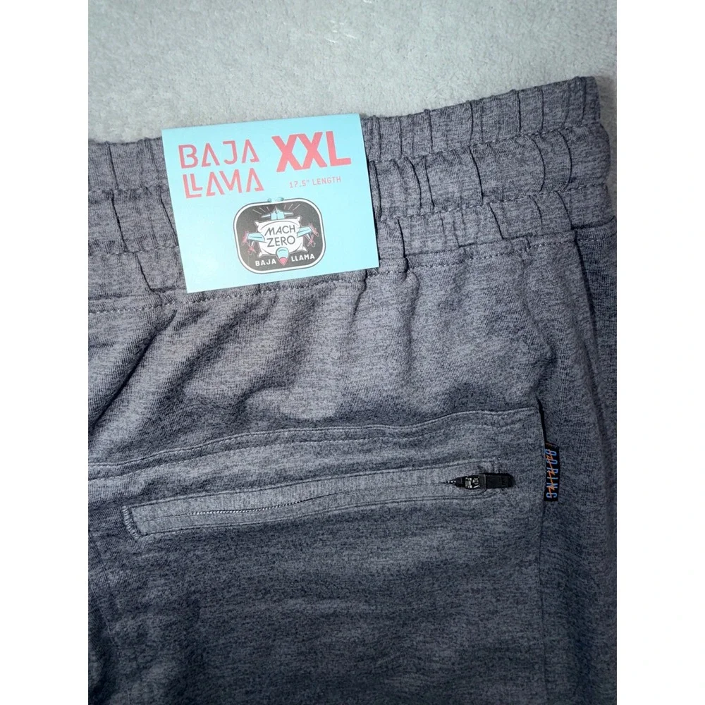 Baja Llama Mach Zero Lounge Shorts Mens XXL Asphalt Gray‎ Heathered NWT $75